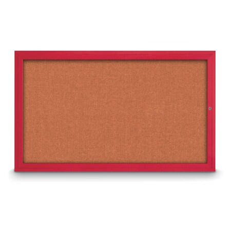 United Visual Products Slim Enclosed Corkboard, 24"x36", White Alum Frame/Black UVEB2436-WHITE-BLACK